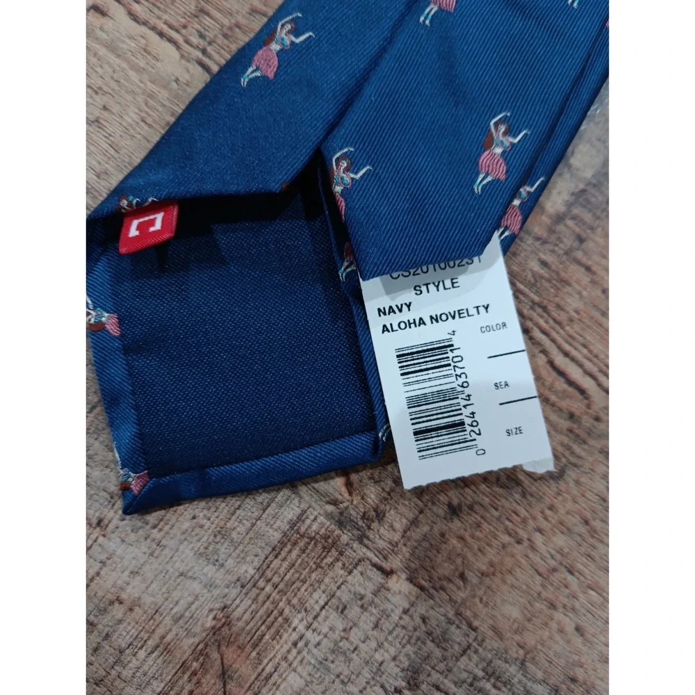 Chaps‎  Men's  Tie 100% Silk Navy Aloha NWT